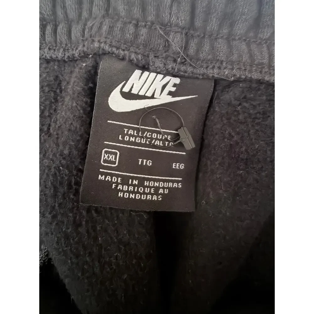 Nike Mens 2XLT Tall Black Fleece Sweatpants Joggers Swoosh